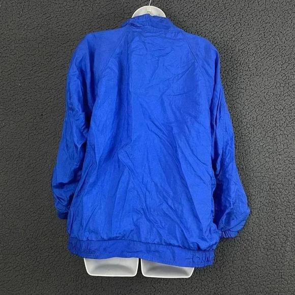 VTG Milano Sport Blue Windbreaker Jacket SMALL Women's Casual Lightweight - Picture 7 of 12